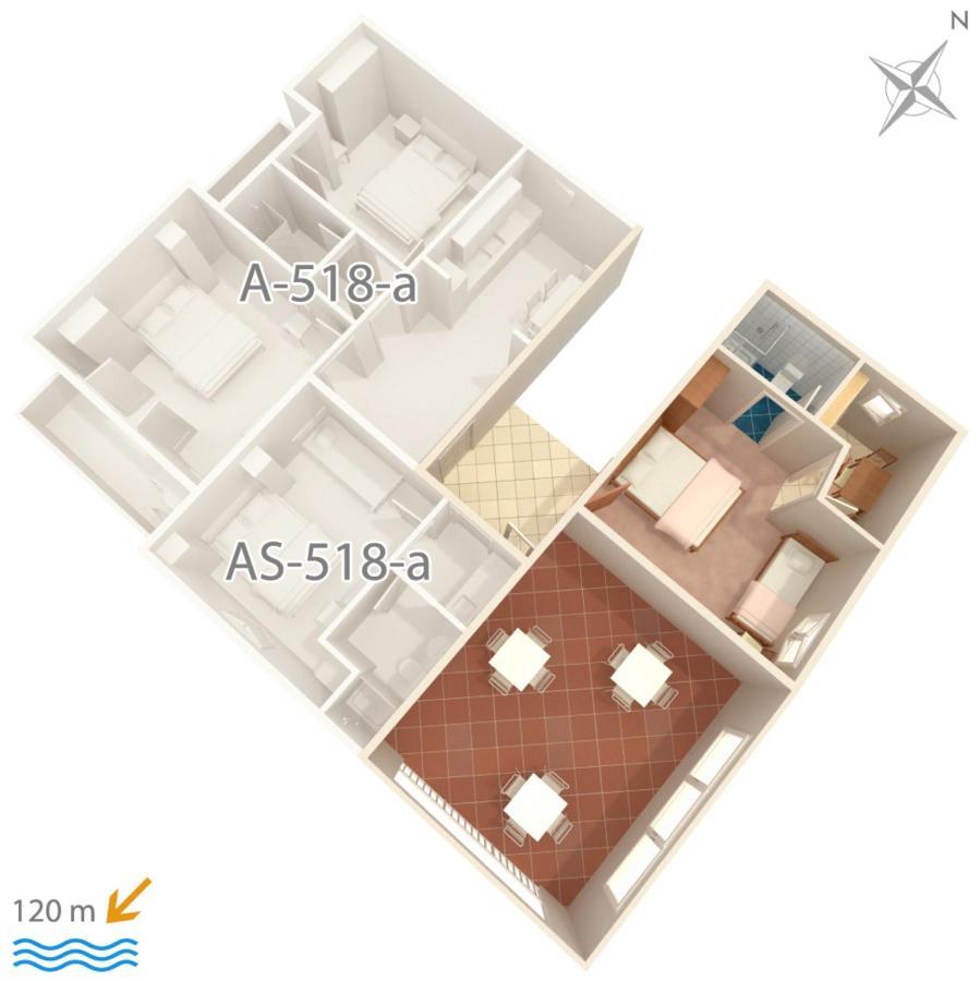 Apartment Podgora 518B Esterno foto